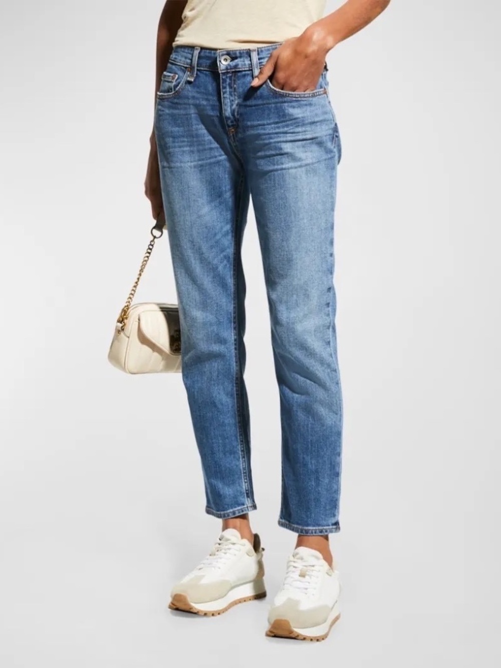 Rag & Bone Dre 29 Low Rise Slim Boyfriend Vintage Stretch Jeans Julienne NWT